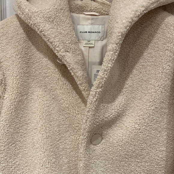 BNWT Club Monaco Cropped Teddy Coat - Picture 7 of 7